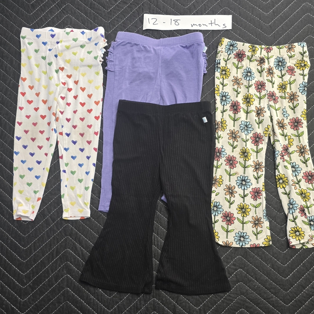 Posh Peanut Kids Leggings Set - Multicolor, Purple, Black, Floral